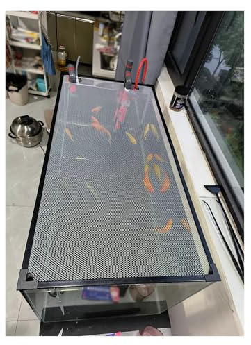 PEYNIR Tapa de Acuario Tapa de Malla para terrario, Cubierta para Acuario, Cubierta para pecera DIY/Red antisaltos, con Bordes magnéticos, Malla de ventilación(L47.2xW15.7in/120x40cm)