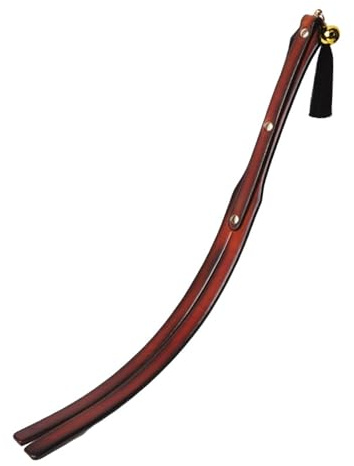 Generisk ridpiska av äkta dubbelskiktat koskinn, 57 cm, för ridträning och förstärkning