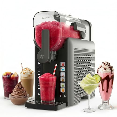 Taurus – Máquina de Granizados Ice Flow 2600 | Capacidad 1,6L | 6 Programas de Bebidas heladas y granizadas | Listas en 15 min | Diseño compacto | Pantalla Táctil | Autolimpieza + Apto Lavavajillas
