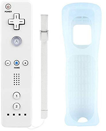 Mribo Mando a Distancia Wii, Mando a Distancia de Repuesto con Funda de Silicona y Correa para la muñeca para Nintendo Wii y Wii U