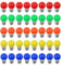 V-TOO LED Bunte E27 Farbige Glühbirnen 3W=30W Dekoratives Licht und Design 240 Lumens AC220V-240V Dekorationslampe Gemischte Farben Rot Gelb Blau Grün Orange - 40er Pack