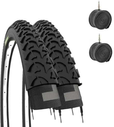 2 x Ecovelò 20 x 1.75 (47-406) Tyres + Rubber Tyres for Kids Mountain Bike City