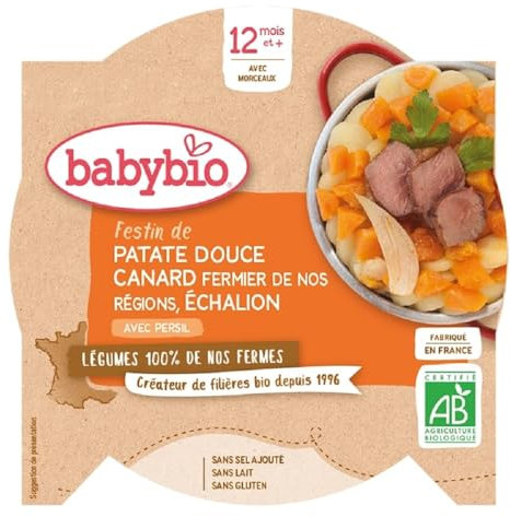 Babybio patate douce et canard 230gr