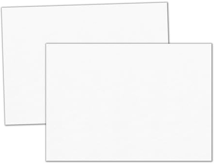 60 Stycken, 350 g/m² - Vitt Kartong A5, Tjockt Kartongpapper - 210 x 148,5 mm