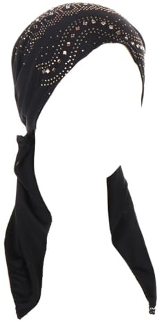 JAWSEU Cappello Turbante da Donna chemio Avvolgere la Testa Musulmana Hijab Sciarpa Cappello Elastico Berretto Turbante per Festa Matrimonio di Chemioterapia Perdita dei Capelli
