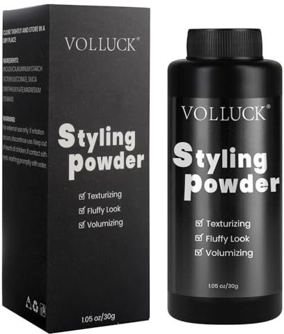 VOLLUCK Hair Texture Powder, 1.05 Oz (30 g) Instant Volume Styling Powder for Men and Women, Non-Greasy Hair Styling Product for All Hairstyles