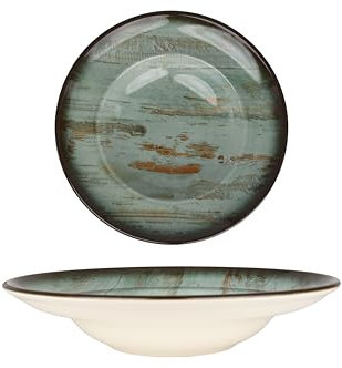 Bonna Plato de pasta - Madera - Porcelana - 24 cm (400cc) - juego de 2