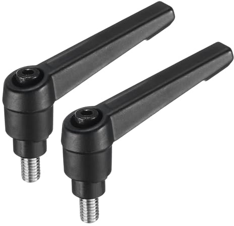QUARKZMAN 2 Piezas De Mango De varilla De Sujeción Ajustable M6 X 10mm | Métrico 304 Acero Inoxidable Espárrago Macho Roscado Perillas Manuales Tornillos De varilla Giratoria Con Botón