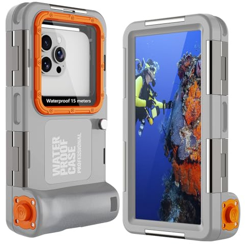 Coque de Téléphone de Plongée Professionnelle Pochette Étanche Smartphone IPX8 Pochette Téléphone Étanche Housse Étui de Protection pour iPhone 17 Air 16 17 Pro 16 17 Pro max 15 Pro 13 14 15 Pro Max