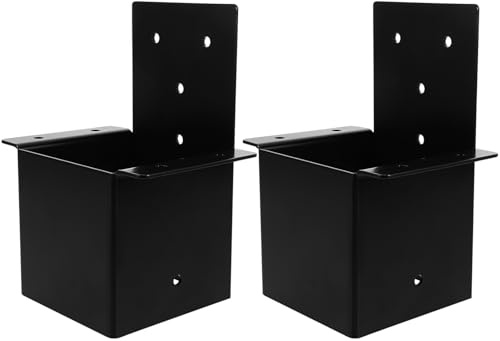 Yardenfun 2 pezzi Kit Staffe Pergola Supporto Pali e Travi per Gazebo Esterno Staffe Base Ancoraggio Post Railing per Terrazzi Installazione Facile e Stabile