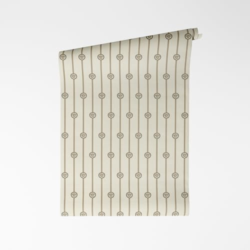 A.S. Création VERSACE VI I Love Baroque non-woven tapet – barock ornament med blommiga rankor, glänsande vinylyta, barocktapet, designtapet, 10,05 m x 0,70 m, vit/svart – 791735