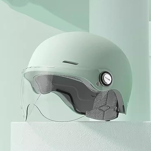 Vintage Motorrad Klapphelme Mit Visier, Motorradhelm, Motorrad Halbhelme DOT/ECE-Zugelassen, Bunt Motorrad Offener Helme, Motorrad Open Face Helme Für Chopper Scooter ( Color : D , Size : Adjustable h