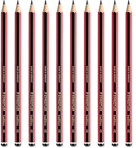 STAEDTLER Tradition Pencil - Drawing Sketching Art - Pack of 10 Pencils - Grade 4B