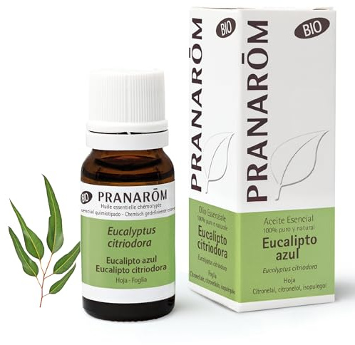 PRANARÔM - Olio Essenziale Eucalipto Citriodora BIO - Sollievo Naturale per Muscoli e Articolazioni - 100% Puro, Naturale e Chemiotipato OECT - 10ml