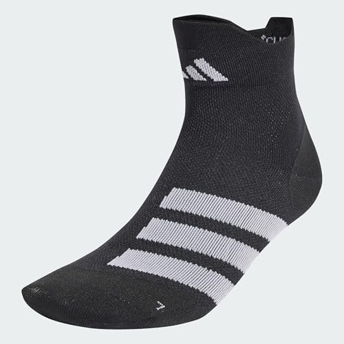 adidas Unisex - Adulto RUNxADIZERO Sock 1PP, Black/White/White, 2-3.5