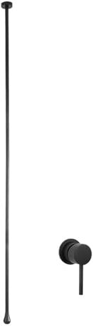 BiaoTeng Grifo de Lavabo Empotrado Pared Grifo Lavabo Techo Monomando Frío y Calor Latón Grifo Baño Empotrado Negro