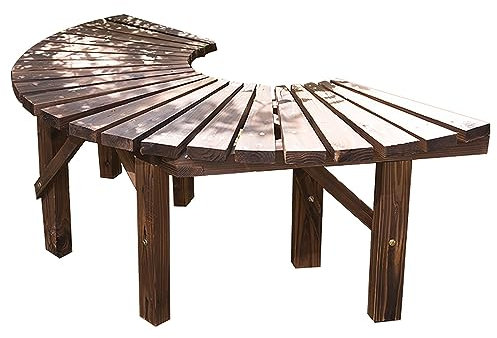 Genérico Banco Envolvente para árbol, Asiento Envolvente semicircular para árbol, Resistente a la Intemperie, fácil de ensamblar, para Patio, Parque, césped, terraza