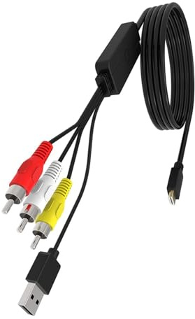 HDOYTXXM HDTV a 3RCA Cable Conversor 3RCA Cable Composite HDTV Adaptador 1080P Interruptor de Salida para Consolas de Juegos