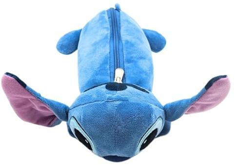 Disney Stitch Astuccio per penne | Astuccio in peluche per bambini | Morbida federa con cerniera | Divertente portapenne | Astuccio Stitch per ragazze e ragazzi | circa 24 cm