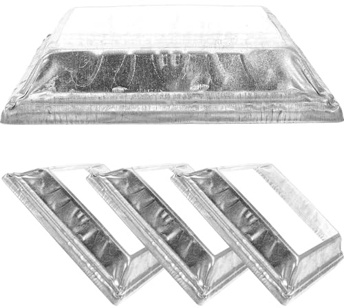 Veemoon 4 pezzi Copripiedi in Lamiera Zincata per Ringhiera Base Quadrata Robusta per Supporto Recinzione e Balcone Esterno Piastra di Ancoraggio per Posti di Decorazione Resistente per