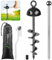 Lifeswell Estaca de amarre resistente para perros de 15 pulgadas, giro de 360°, sin enredos, fácil de instalar, para perros grandes de hasta 220 libras, perfecta para patio, camping, playa (negro)