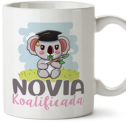MUGFFINS Tazas para NOVIA - En Español - Koalificado/koalificada - 11 oz / 330 ml - Regalo original y divertido