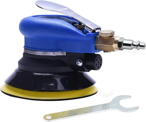 Excenterslipmaskin, tryckluft, 150 mm, minipolering, professionell slipmaskin, set (excenterslip)