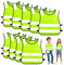 EASYKEENECOM Lot de 9 gilets de sécurité pour enfants - Gilet de sécurité pour enfants - Gilet réfléchissant pour enfants - Pour protection de la circulation routière - Garçons et filles - 42 x 47 cm