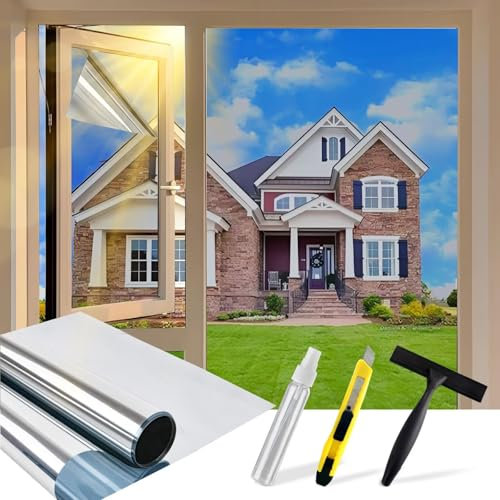 Cycbiki Lámina protectora UV para ventana, protección visual, 100 x 200 cm, lámina de protección solar para ventanas, interior y exterior, autoadhesiva, sin residuos, para tu casa/oficina, color
