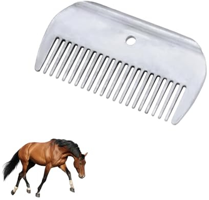 HIXNUG Metal Horse Comb Aluminum Alloy Horse Comb Mane and Tail Combs for Removing Loose Undercoat Knots