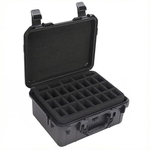 Mumlicha Robust Miniatures Storage Case, 116 Slot Miniatures Transport Case Contains 4 Foam Inserts, Miniatures Storage Case Compatible with Warhammer 40k, Dungeons & Dragons Miniature