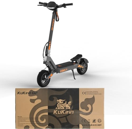 KuKirin G2 Elektroscooter Erwachsene 10 Zoll Offroad Reifen Doppelfederung 48V 15.6Ah ≤55km Reichweite Alltag & Pendeln