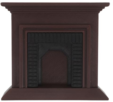 Toyvian Cheminée Miniature pour Maison de poupée - Cheminée décorative réaliste à l'échelle 1:12 - Meuble de Salon Miniature de Style européen pour Une décoration de Maison Vintage