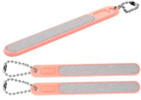 Alipis Set 3 Pezzi Limette per Unghie in Plastico Rosa, Strumenti per Manicure e Pedicure Levigatura Delicata e Rimozione Bordi Irregolari, per Viaggi e Salone