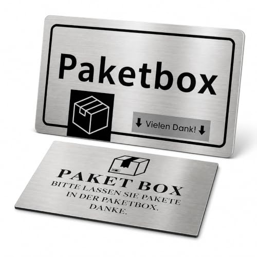 Fyhqwf 2 Piezas Cartel Paquetes Inoxidable - Placa Entrega Paquetes-SeñAl BuzóN Paquetes - Cartel Informativo Para Buzones De Correo,Puertas De Entrada Y Puntos De Recogida De Paquetes En Exteriores
