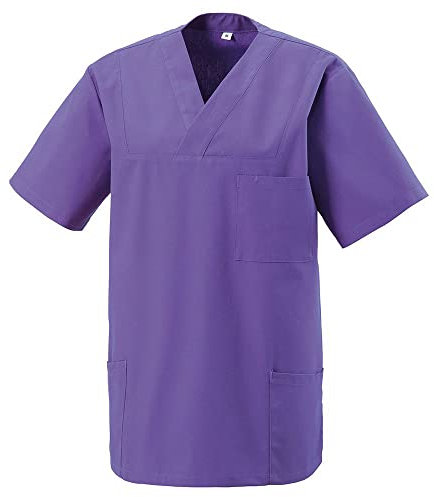 EXNER Medizinischer Schlupf-Kasack, OP-Kasack, Unisex, für Krankenpflege, Altenpflege, Farbe Purple, Größe 3XL