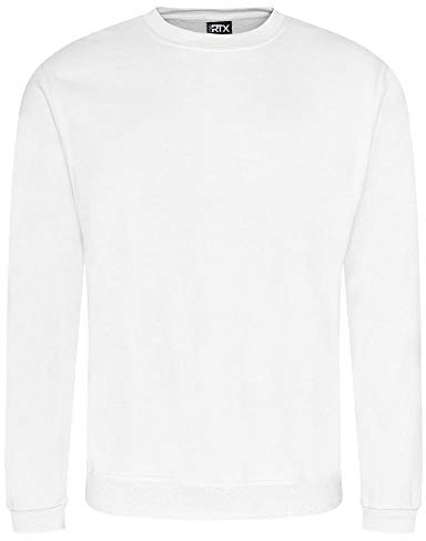 PRO RTX - Sudadera de trabajo unisex de tallas grandes - Jersey de trabajo para hombre y mujer - Jersey de trabajo Slim Fit - muchos colores y tallas grandes S M L XL XXL 3XL 4XL 5XL 6XL 7XL, Blanco
