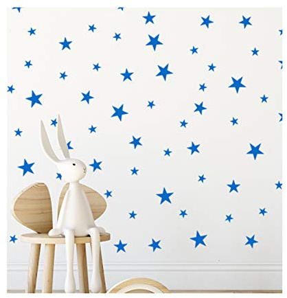StickerDeen | Blue Star Stickers Nursery Decals Decoration Removable Peel & Stick Wall Art Vinyl Decal Stickers | (Gift Pack of 166)