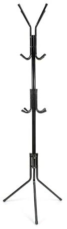 thesecrethome.es - Perchero de Pie Tipo Árbol Metal Negro - Ideal para Recepción, Oficina, Salón - Fácil de Montar - Colgador con 12 Colgadores - 170 CM