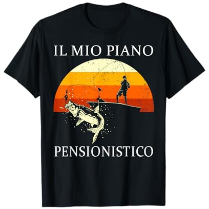 Pensionato Pescatore Regalo di Pesca per Un Pescatore Pesca Maglietta