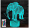 Comiwe Elefant 3D Illusion Nachtlicht Spielzeug,Dekoration LED Nachttischlampe 16 Farben Ändern mit Fernbedienung,Weihnachten Deko Lampe Geburtstagsgeschenk Für Mädchen Jungen Kinder und Freunde
