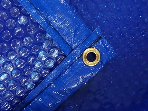 poolomio® Solarplane mit Randverstärkung | Pool Solarabdeckplane rund 730 cm Durchmesser | Solarfolie Stärke 400 µ | Solarabdeckung Poolsolarplane Poolheizung für Erwärmung Poolwasser