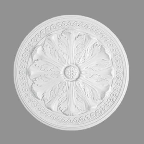 PROVISTON | Stuckrosette | Polystyrol | Durchmesser 470 mm | Weiß | Hochwertig | Stabil | Einfache Montage | Deckenrosette | Wandgestaltung