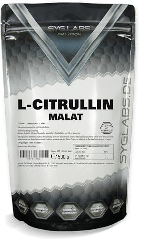 L-Citrullin Malat 2:1 500g, optimale Löslichkeit - vegan und ohne Zusätze - Aminosäure Citrullin