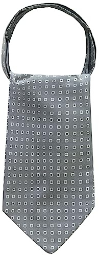 WANYING Hombres Retro Ascot Corbatas Jacquard Tejido Bufanda de Corbatas Clásico Retro Chic para Caballero - A07 Patrón Cuadrado