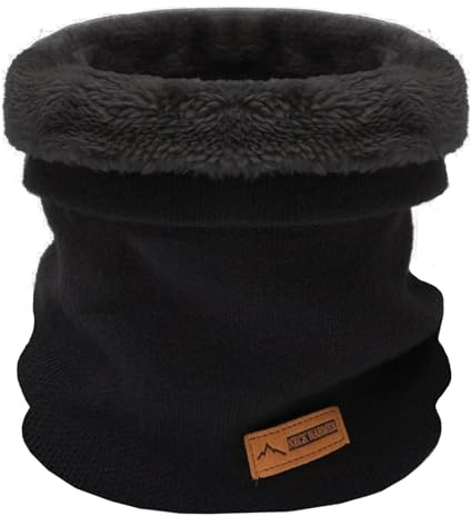 Rayson Écharpe en Tricoté Hiver pour Homme et Femme Cache-cou Chaud Unisexe Tour de Cou Avec Doublure en Peluche