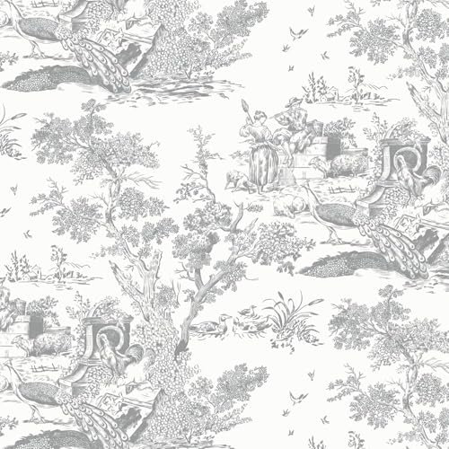 Yomshi Papel tapiz autoadhesivo vintage de 44 cm x 10 m, papel tapiz texturizado extraíble e impermeable, película de vinilo gris para dormitorio, sala de estar, cocina