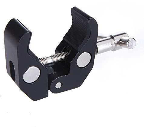 Qukaim Magic Friction Arm Super Crab morsetto, grande 5,5 cm morso pinza clip, braccio articolato monitor per fotocamere digitali, accorie fotografiche e luci