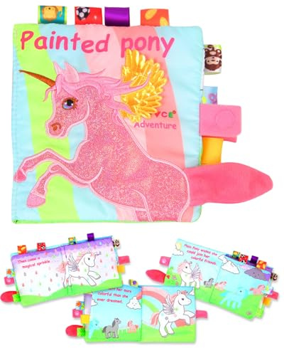 DAFNE Giocattoli adatti ai bambini di età compresa tra 0-3-6 mesi: libri di stoffa morbida, libri interattivi per bambini con sonagli, libri che emettono suoni fruscianti, regali per neonati -A