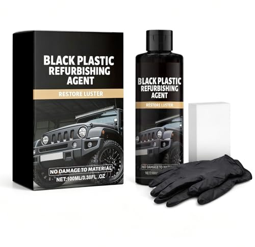 XdealCozyxc Back to Black Trim Restorer, Car Plastic Restorer Black for Bumper, Interior and Exterior Trim Revitalizing & Long-Lasting Shine (100ml)